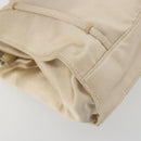 PRADA Hand Bag Satin Beige Silver Auth 194289-16