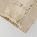PRADA Hand Bag Satin Beige Silver Auth 194289-18