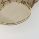 GUCCI GG Canvas Web Sherry Line Shoulder Bag Beige Gold 257065 Auth 194292-9
