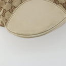 GUCCI GG Canvas Web Sherry Line Shoulder Bag Beige Gold 257065 Auth 194292-14