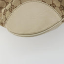 GUCCI GG Canvas Web Sherry Line Shoulder Bag Beige Gold 257065 Auth 194292-16