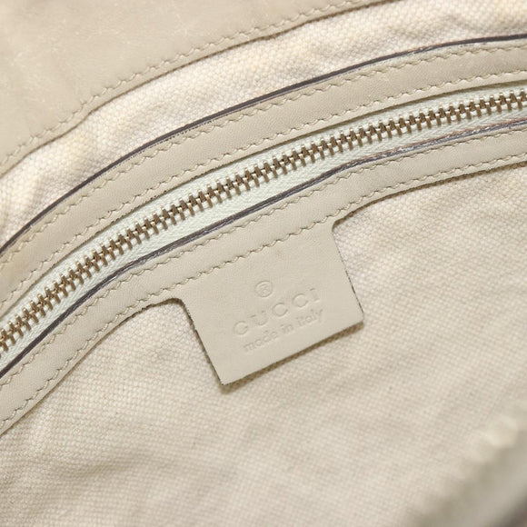GUCCI GG Canvas Web Sherry Line Shoulder Bag Beige Gold 257065 Auth 194292