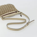GUCCI GG Canvas Web Sherry Line Shoulder Bag Beige Gold 257065 Auth 194292-7