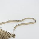 GUCCI GG Canvas Web Sherry Line Shoulder Bag Beige Gold 257065 Auth 194292-8