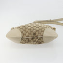 GUCCI GG Canvas Web Sherry Line Shoulder Bag Beige Gold 257065 Auth 194292-5
