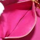PRADA Canapa MM Hand Bag Canvas Pink Gold Auth 194294-21