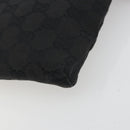 GUCCI GG Canvas Waist Bag Black Silver 28566 Auth 194295-15