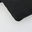 GUCCI GG Canvas Waist Bag Black Silver 28566 Auth 194295-16