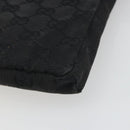 GUCCI GG Canvas Waist Bag Black Silver 28566 Auth 194295-17