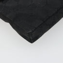 GUCCI GG Canvas Waist Bag Black Silver 28566 Auth 194295-8