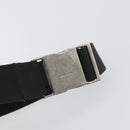 GUCCI GG Canvas Waist Bag Black Silver 28566 Auth 194295-9
