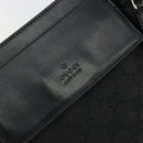 GUCCI GG Canvas Waist Bag Black Silver 28566 Auth 194295-18