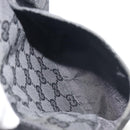 GUCCI GG Canvas Waist Bag Black Silver 28566 Auth 194295-19