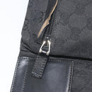 GUCCI GG Canvas Waist Bag Black Silver 28566 Auth 194295-20