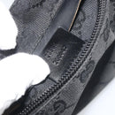 GUCCI GG Canvas Waist Bag Black Silver 28566 Auth 194295-12