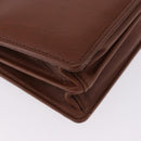 BALENCIAGA Clutch Bag Leather Brown Gold Auth 194296-11