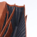 BALENCIAGA Clutch Bag Leather Brown Gold Auth 194296-21