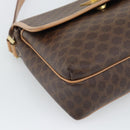 CELINE Macadam Canvas Shoulder Bag PVC Leather Brown Gold Auth 194297A-14