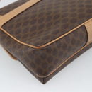 CELINE Macadam Canvas Shoulder Bag PVC Leather Brown Gold Auth 194297A-16