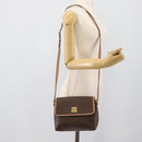 CELINE Macadam Canvas Shoulder Bag PVC Leather Brown Gold Auth 194297A-22