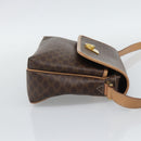 CELINE Macadam Canvas Shoulder Bag PVC Leather Brown Gold Auth 194297A-4