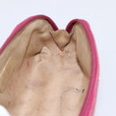 CHANEL Camelia Pouch Leather Pink Gold Tone CC Auth 194298-18