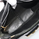 CELINE Shoulder Bag Leather Black Gold Auth 194301-17