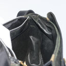 CELINE Shoulder Bag Leather Black Gold Auth 194301-18