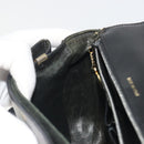 CELINE Shoulder Bag Leather Black Gold Auth 194301-19