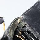 CELINE Shoulder Bag Leather Black Gold Auth 194301-20