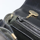 CELINE Shoulder Bag Leather Black Gold Auth 194301-21