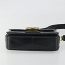 CELINE Shoulder Bag Leather Black Gold Auth 194301-9