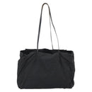 FENDI Zucca Canvas Tote Bag Black Silver Auth 194305-2