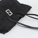FENDI Zucca Canvas Tote Bag Black Silver Auth 194305-6