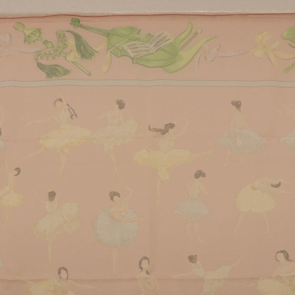 HERMES Carre 90 Scarf ”LES DANSEUSES” Silk Pink Auth 194306M