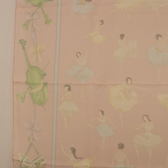 HERMES Carre 90 Scarf ”LES DANSEUSES” Silk Pink Auth 194306M