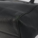 GUCCI Swing Tote Bag Leather Black Gold Tone 354408 Auth 194308-10