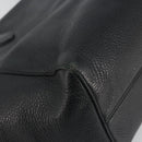 GUCCI Swing Tote Bag Leather Black Gold Tone 354408 Auth 194308-16