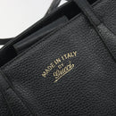 GUCCI Swing Tote Bag Leather Black Gold Tone 354408 Auth 194308-17