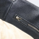 GUCCI Swing Tote Bag Leather Black Gold Tone 354408 Auth 194308-20