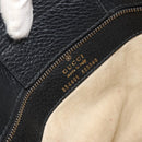 GUCCI Swing Tote Bag Leather Black Gold Tone 354408 Auth 194308-12