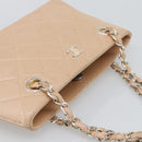 CHANEL Matelasse Chain Hand Bag Lamb Skin Pink Silver CC Auth 194311A-6