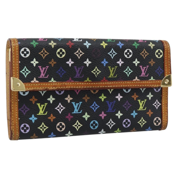 LOUIS VUITTON Monogram Multicolor Porte Tresor International M92658 Auth 194312A