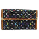 LOUIS VUITTON Monogram Multicolor Porte Tresor International M92658 Auth 194312A-2