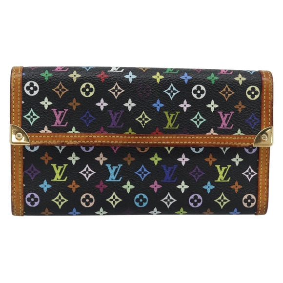 LOUIS VUITTON Monogram Multicolor Porte Tresor International M92658 Auth 194312A
