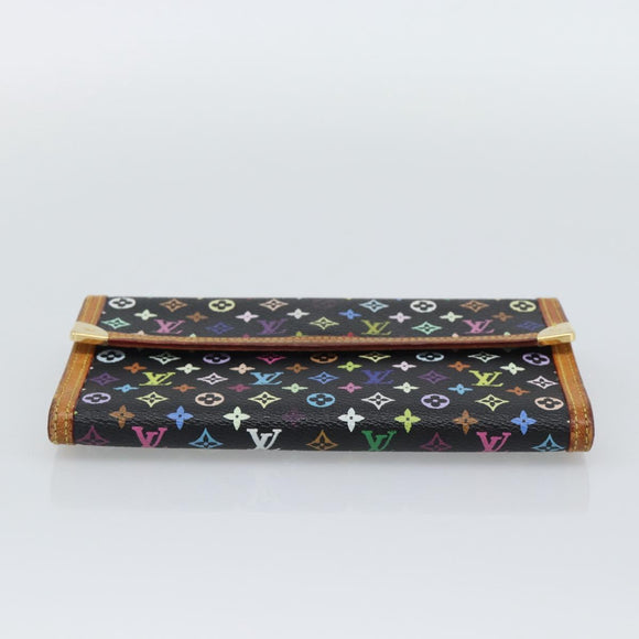 LOUIS VUITTON Monogram Multicolor Porte Tresor International M92658 Auth 194312A