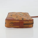 MCM Vicetos Logogram Clutch Bag PVC Leather Brown Gold Auth 194313A-3