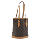 LOUIS VUITTON Monogram Bucket PM Shoulder Bag M42238 LV Auth 194314-1