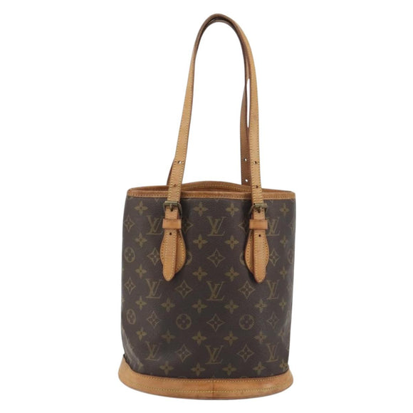 LOUIS VUITTON Monogram Bucket PM Shoulder Bag M42238 LV Auth 194314