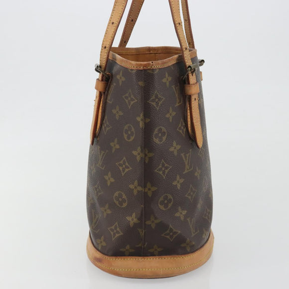 LOUIS VUITTON Monogram Bucket PM Shoulder Bag M42238 LV Auth 194314